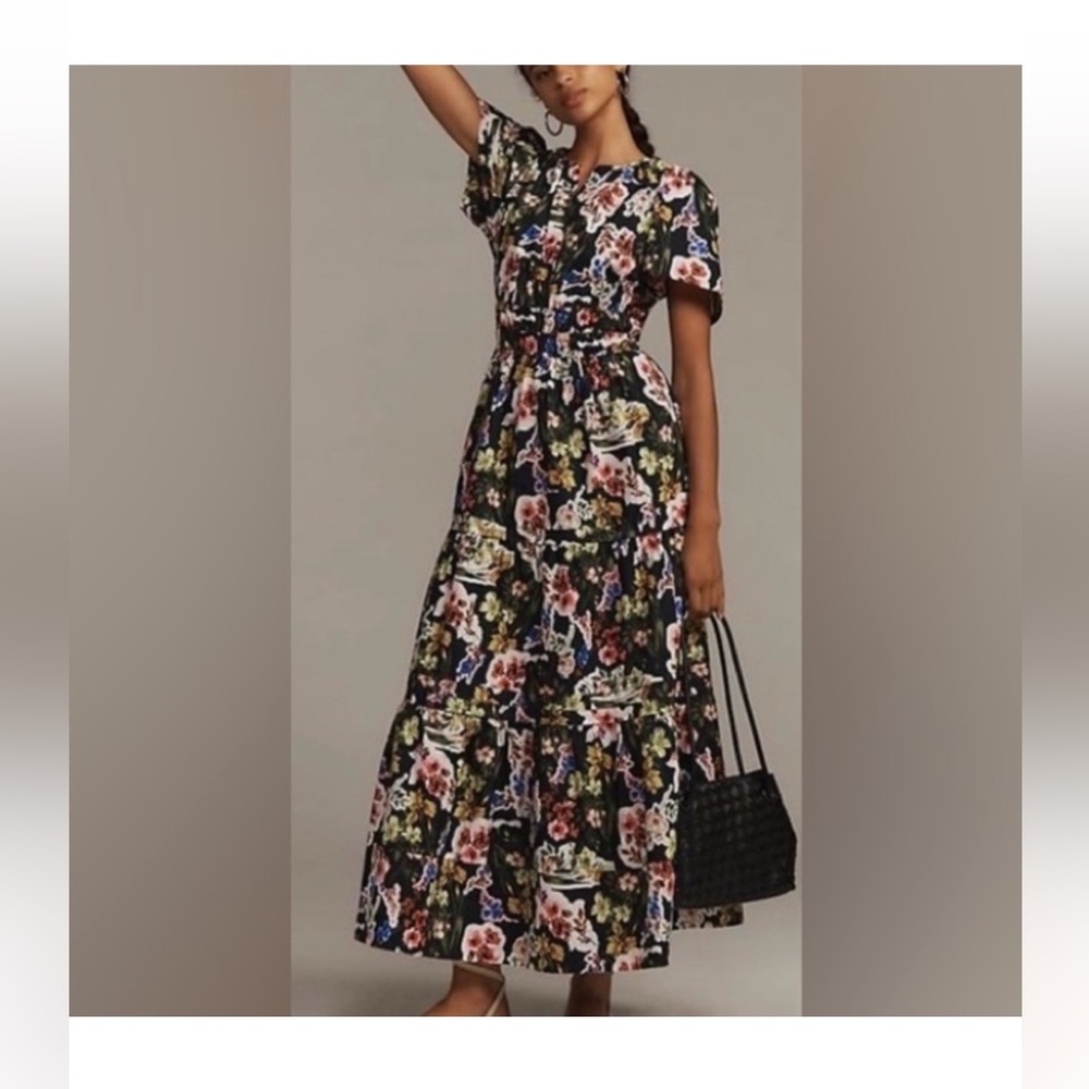 Anthropologie floral Maxi Dress